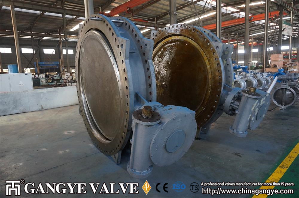 Double Eccentric Wafer Butterfly Valve , short pattern, 150PSI, 84 (2)