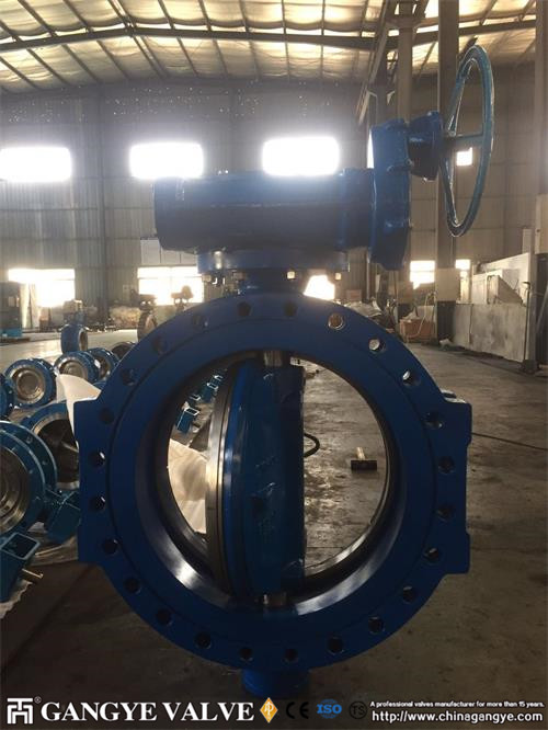 Fully metal seal triple offset flanged butterfly valve in Ductile iron, PN35 DN600 Gangye valve