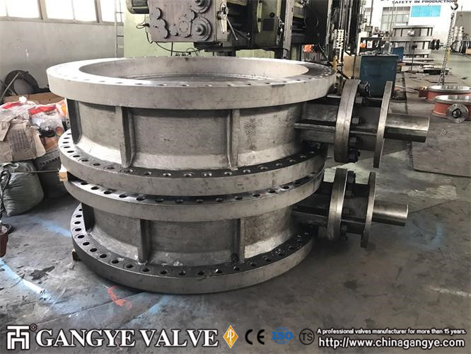 DOUBLE FLANGED FF, BODY:WCB, DISC: WCB, SHAFT:F6A, SEALING RING316SS+GRAPHITE, 150LB 72" 