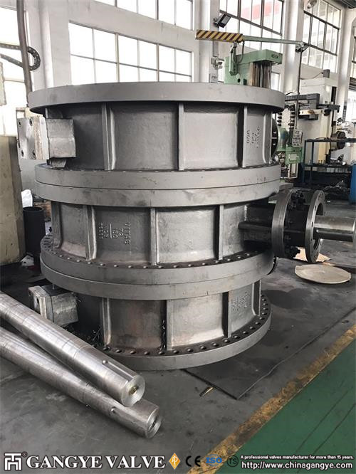 DOUBLE FLANGED FF, BODY:WCB, DISC: WCB, SHAFT:F6A, SEALING RING316SS+GRAPHITE, 150LB 72" 